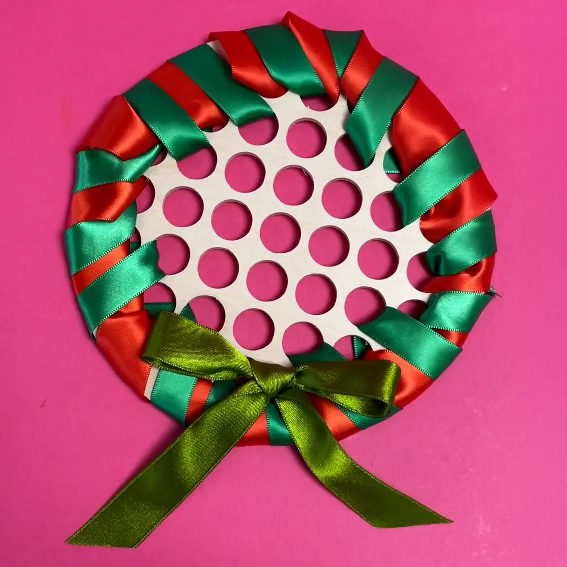 Wooden Weaving Frame Christmas Wreath