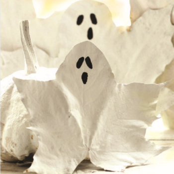 How to make Leafy Ghosts – Halloween Crafts