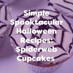 Simple Spooktacular Halloween Recipes: Spiderweb Cupcakes