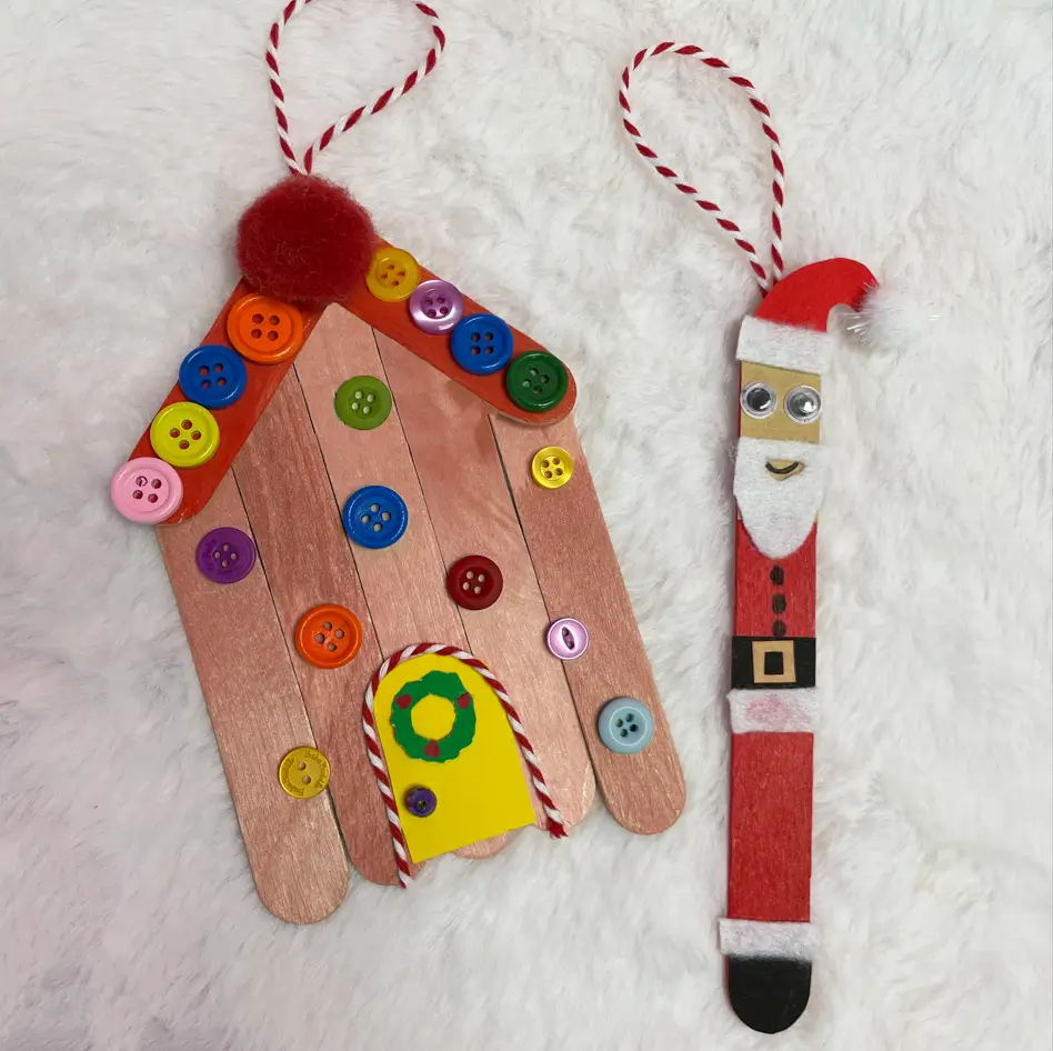 Gingerbread House Popsicle Stick Craft