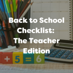 Back to school checklist for teachers